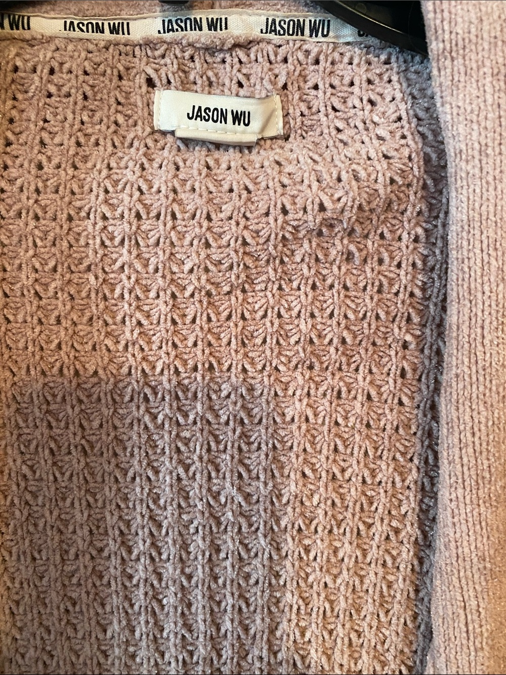 Jason Wu Dusty Blush Pink Textured Knit Cardigan